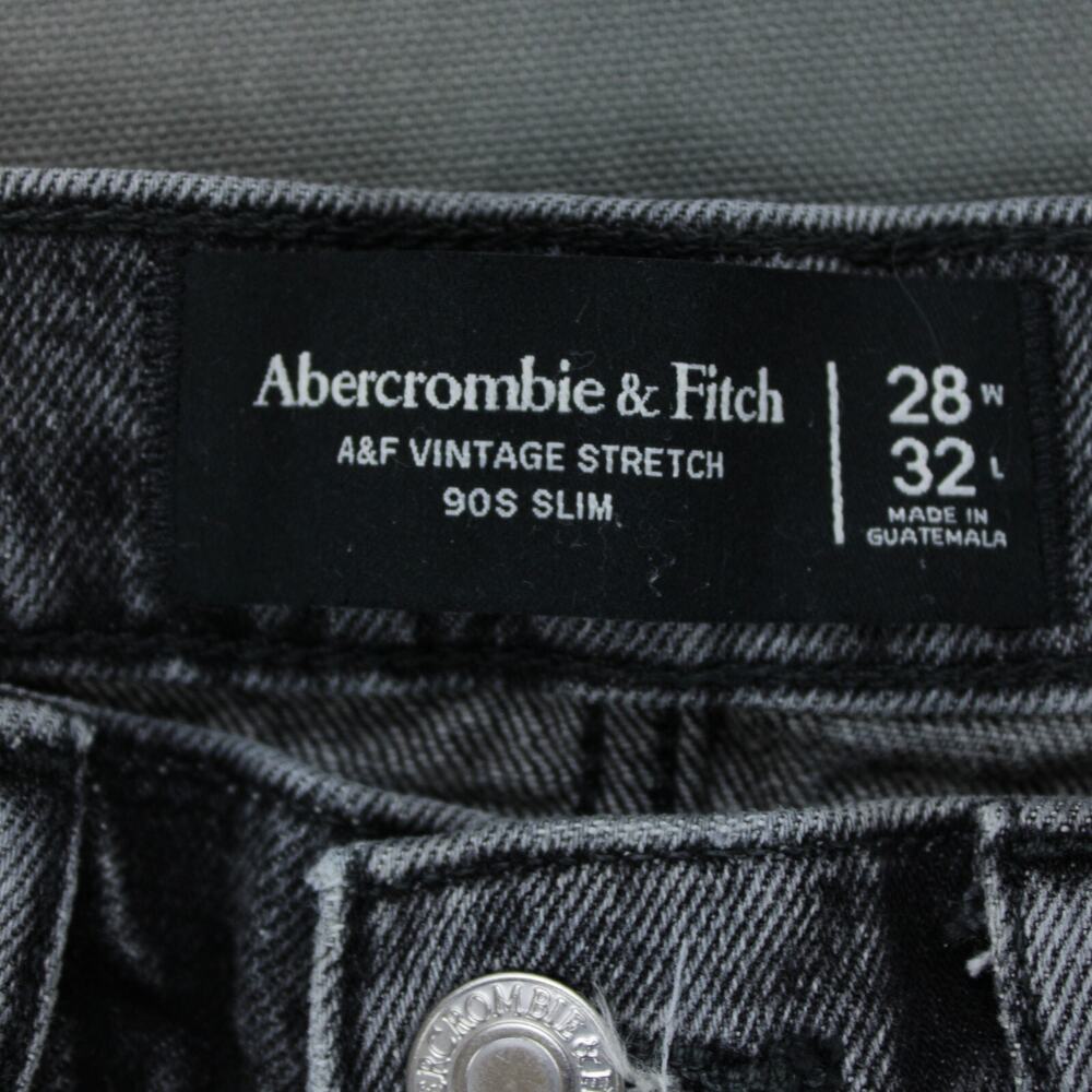 Abercrombie & Fitch Jeans Distressed Slim Mens 28x32 Gray - Picture 3 of 9
